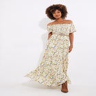 Smocked Crinkle Meadow Maxi Dress image number null