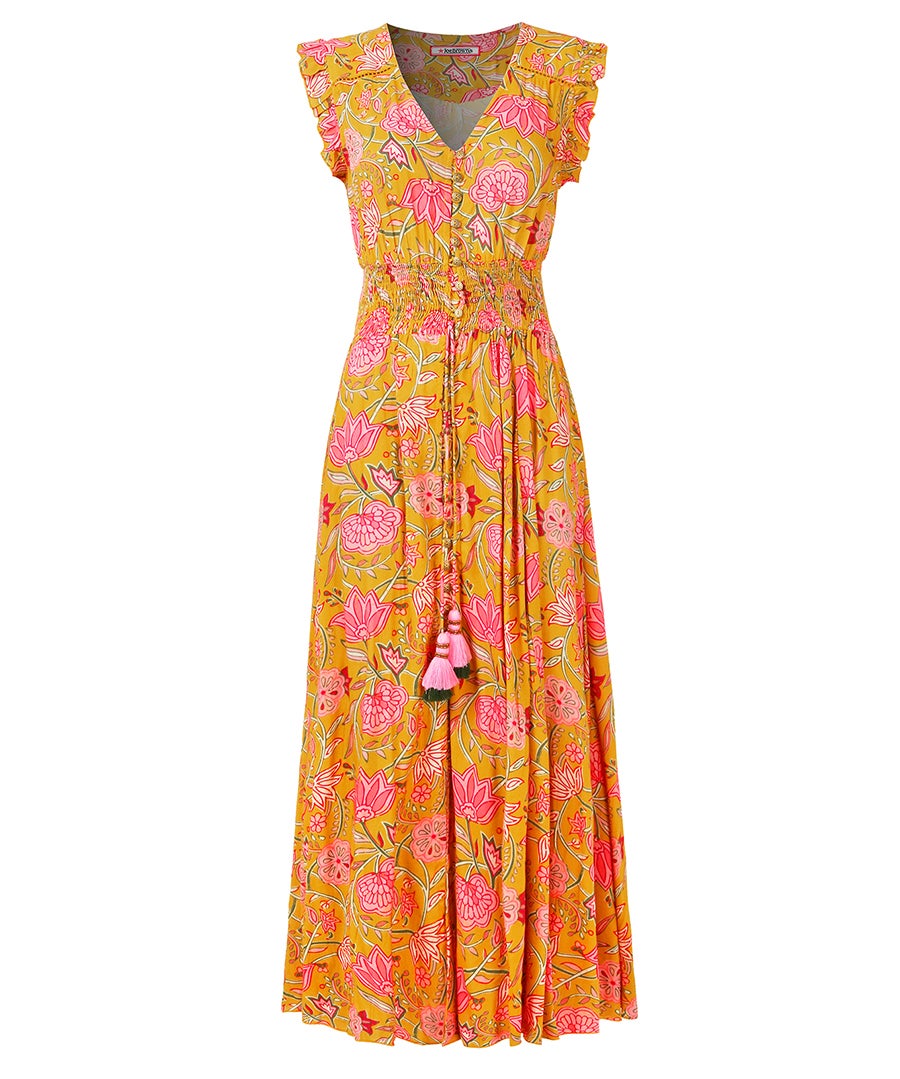 V-neck Ruffle Maxi Dress image number 5