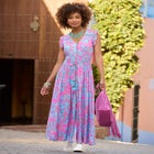 V-neck Ruffle Maxi Dress image number null