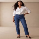 Classic Cotton Denim Straight-Leg Jean image number null