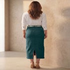 Classic Cotton Denim Midi Skirt image number 2
