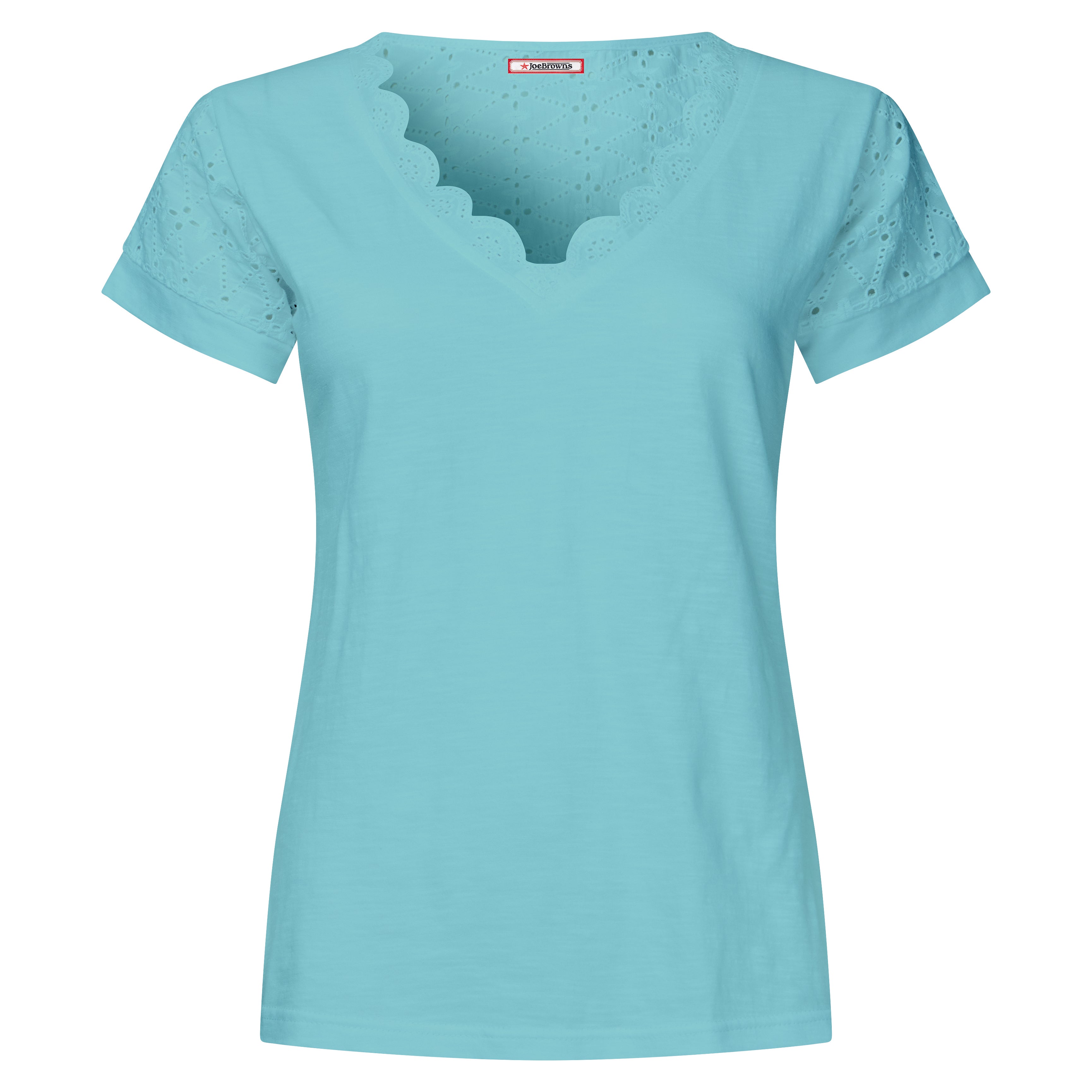 V-Neck Eyelet Tee image number 4
