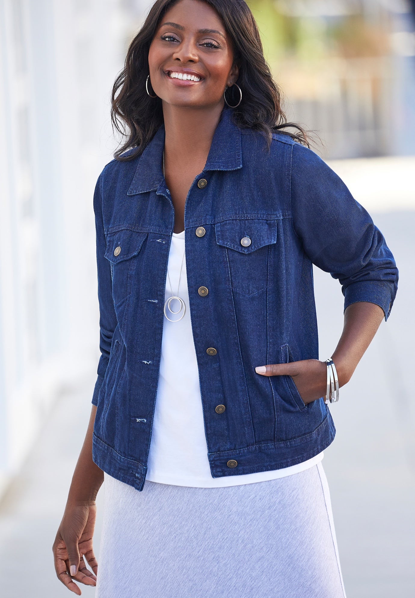 Women's Plus Size Jean Jackets | Jessica London