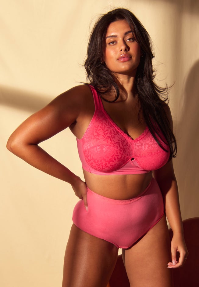 Comfort Choice&reg; Full Coverage Sling Double Band Lace Bra image number 5