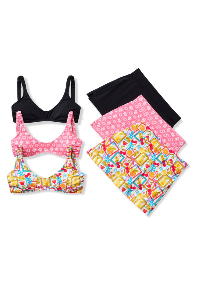 Scoop Neck Shirred Bikini Top image number 3