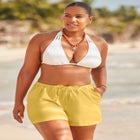 Cotton Tie-Front Cover Up Shorts image number null