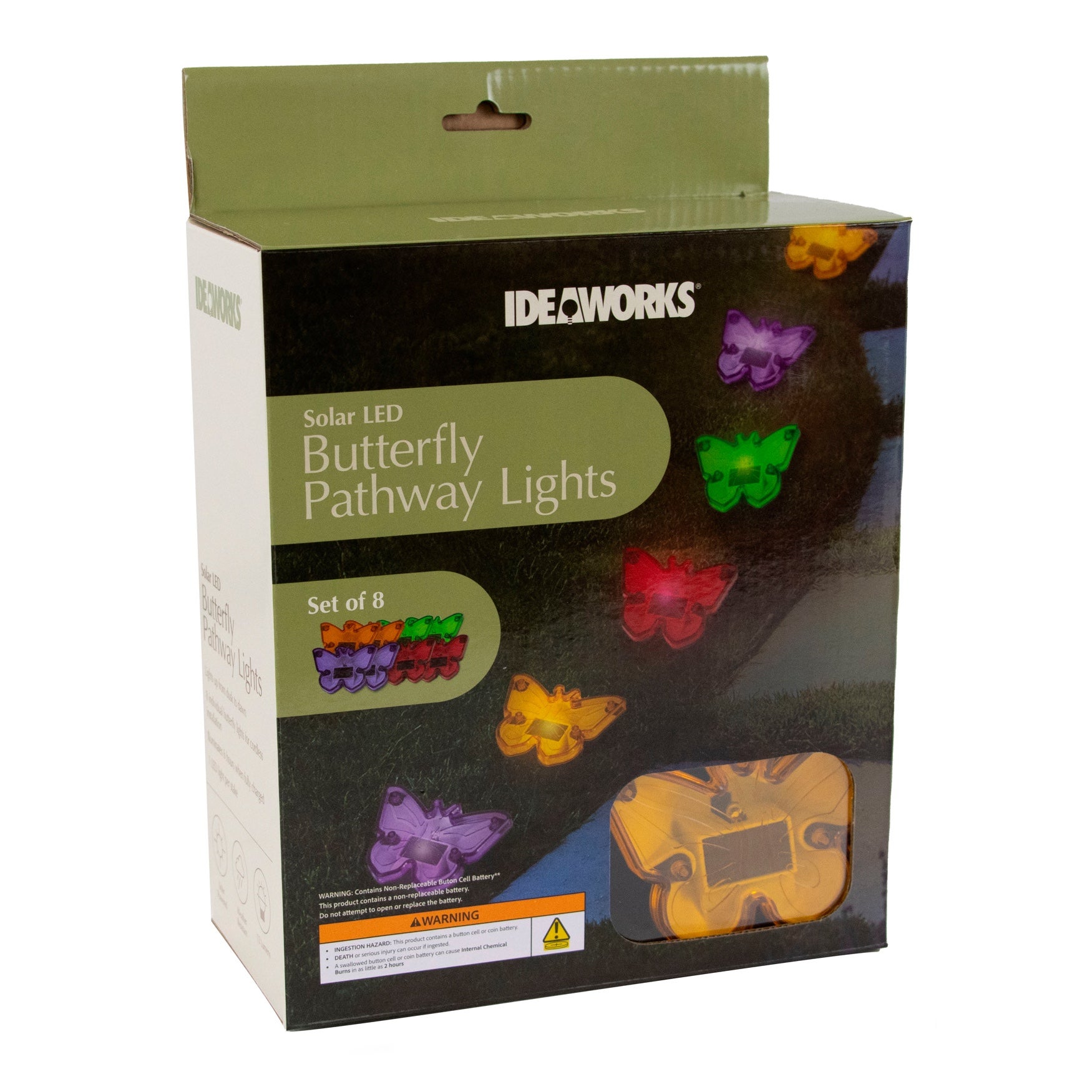  Solar Butterfly Stake Lights, Set of 8 image number 2