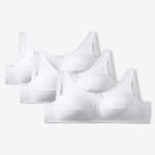 3-Pack Wireless Light Support Cotton Bra image number 0