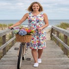 Button-Front Empire Sleeveless Knit Dress image number 3
