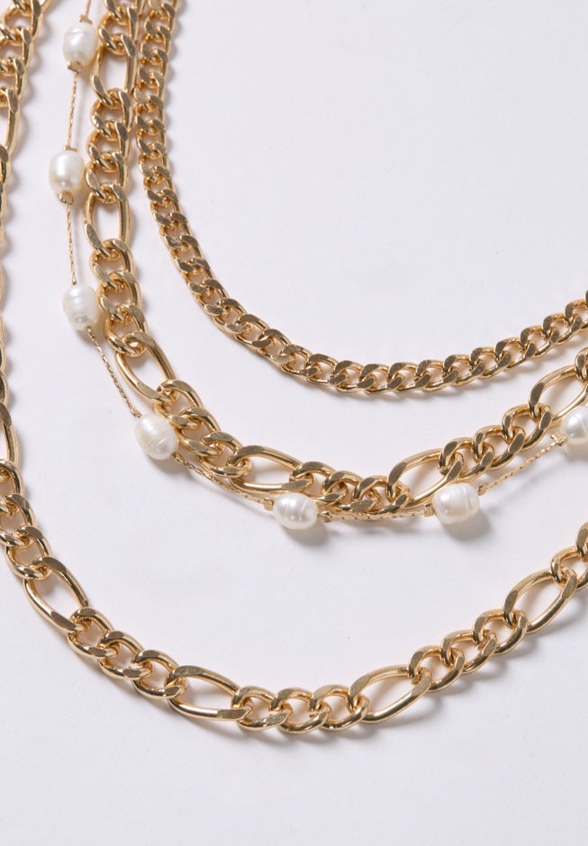 4-ROW LAYERED NECKLACE image number 1