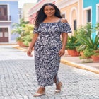 Cold Shoulder A-Line Maxi Dress image number 0