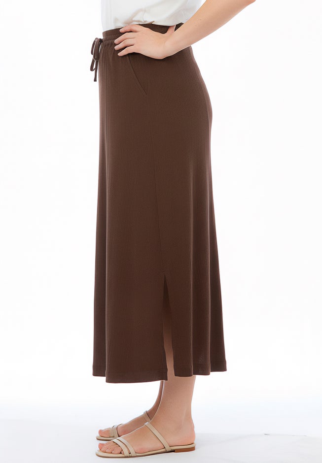 Cotton Gauze A-Line Midi Skirt image number 2