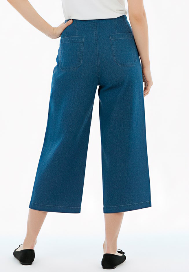 Sculpt Fit Wide-Leg Crop Jeans image number 2