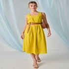 Sleeveless Eyelet Midi Dress image number null