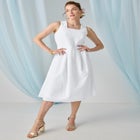 Sleeveless Eyelet Midi Dress image number null