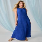 Sleeveless Plisse Maxi Dress image number null
