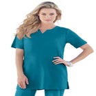 Plus Size Soft Knit Tunic with Notch Neckline image number null
