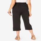 Plus Size Soft Knit Pull-On Capri Pant image number null