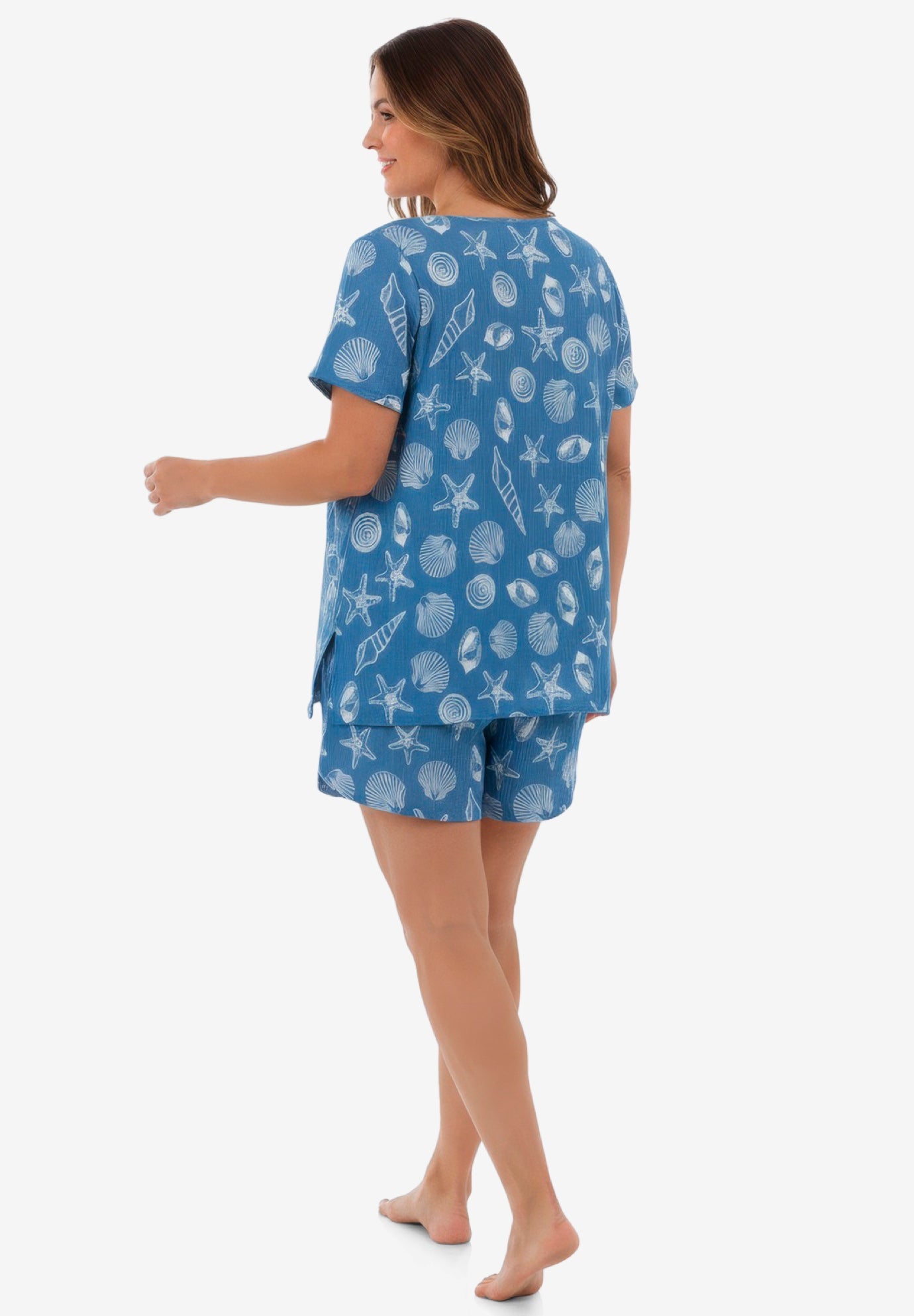 Dreams & Co.&reg; 2-Piece Gauze Shorty Pajama Set image number 1