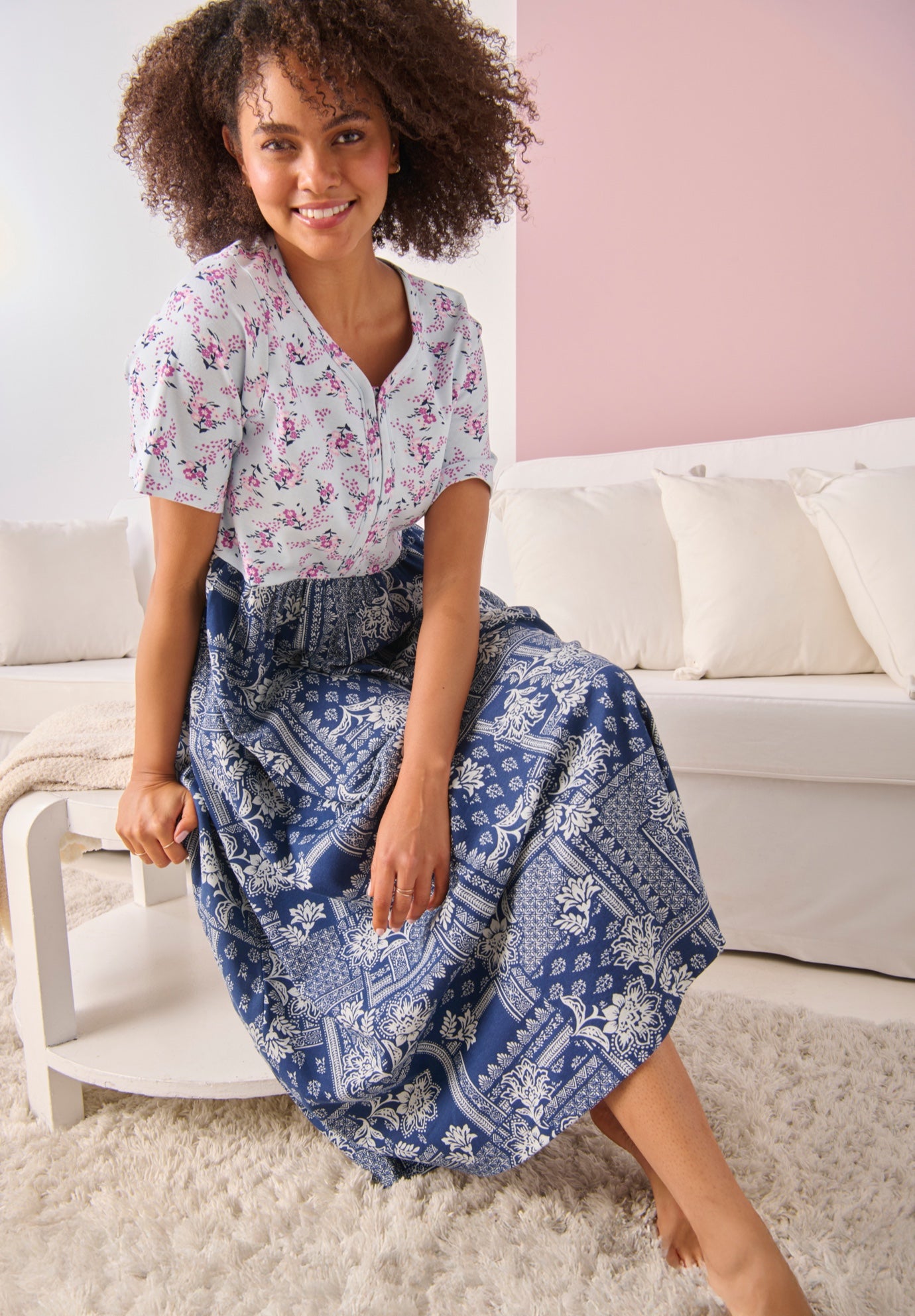 Only Necessities&reg; Mixed Print Knit Lounger image number 0