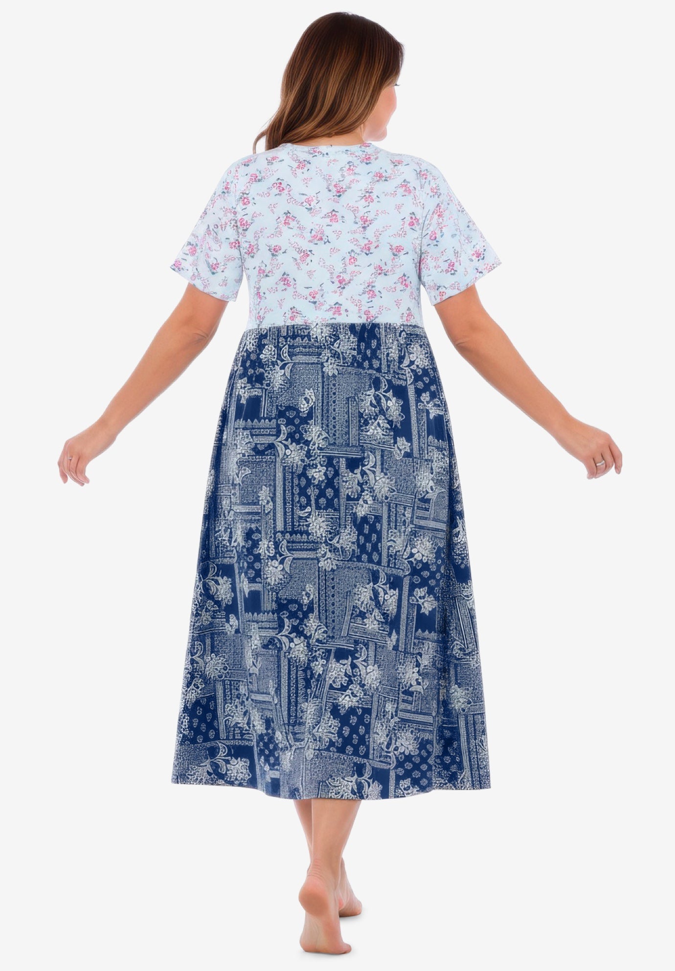 Only Necessities&reg; Mixed Print Knit Lounger image number 1