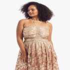 Metallic Jacquard Maxi Dress image number null