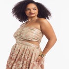 Metallic Jacquard Maxi Dress image number null