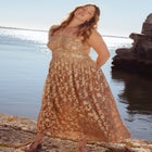Metallic Jacquard Maxi Dress image number null