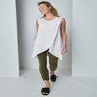 Sleeveless Tulip Overlay Knit Tunic image number null