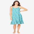 Sleeveless Knit Chemise Sleepshirt image number null