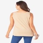Plus Size Cotton Scoopneck Tank Top image number null