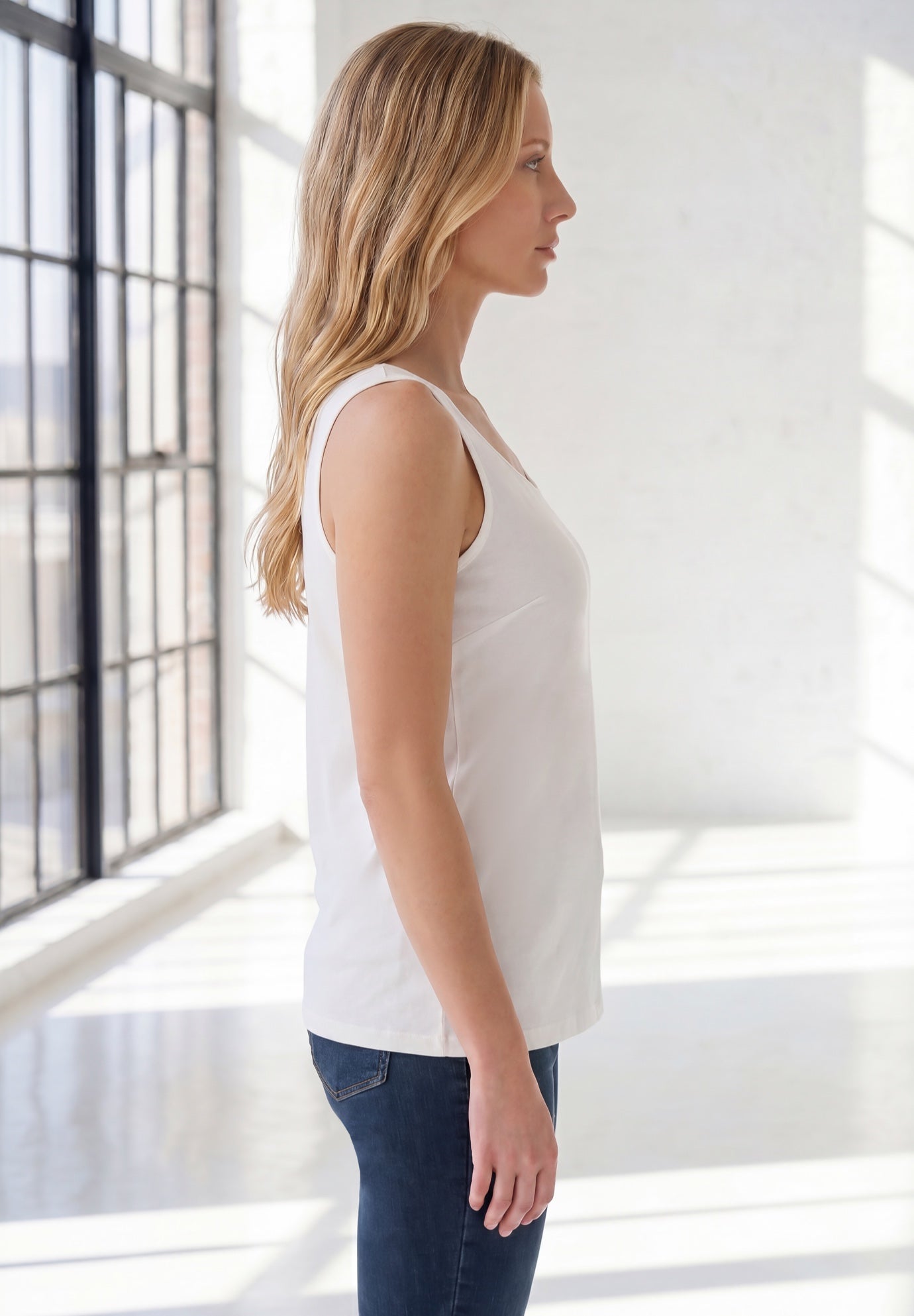 Plus Size Cotton Scoopneck Tank Top image number 2