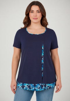 Short Sleeve Layered Tunic