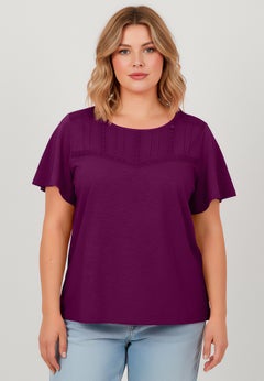 Slub Lace Yoke Tee