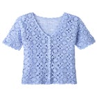 Crochet V-Neck Cardigan image number null