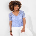 Crochet V-Neck Cardigan image number null