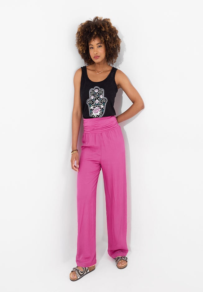 Double Layer Wide Leg Pants image number 4