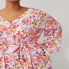 Button Front Midi Dress With Self Belt image number null