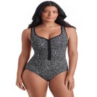 Shirred Zipper Tank image number null