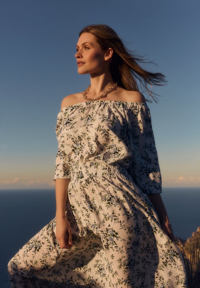 Smocked Waistband Maxi Skirt image number 5