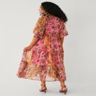 Sheer Tiered Long Midi Dress image number null