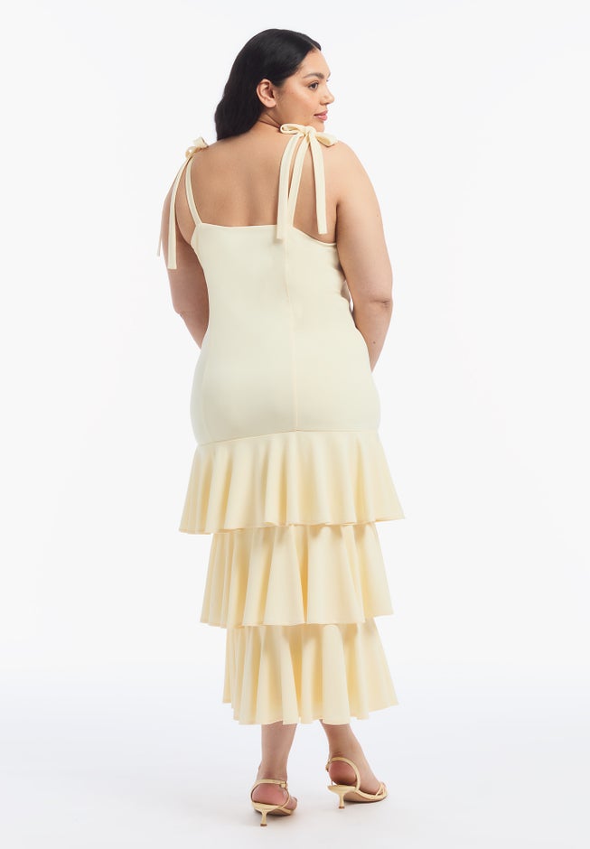 Tie-Strap Ruffle Maxi Dress image number 1
