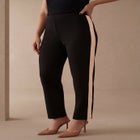 Stretch Knit Crepe Mock Neck Set image number null