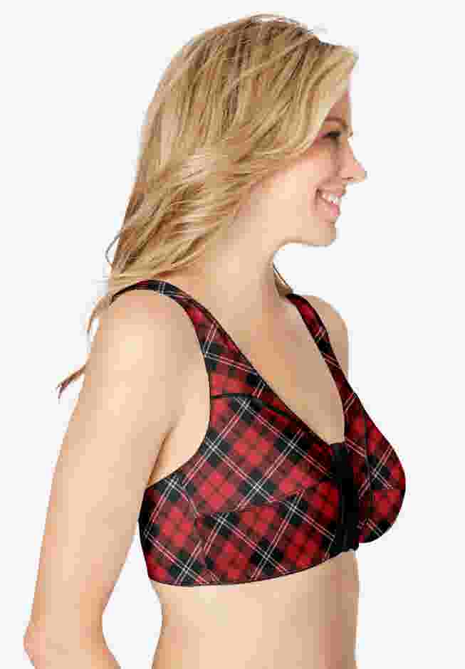 Cotton Front-Close Wireless Bra image number 2