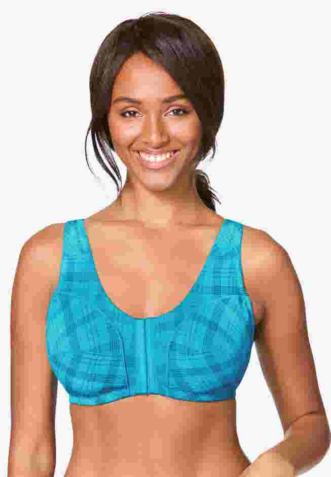 Cotton Front-Close Wireless Bra image number 4