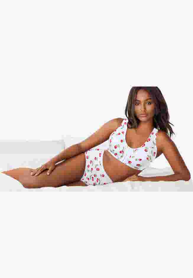 Cotton Front-Close Wireless Bra image number 6