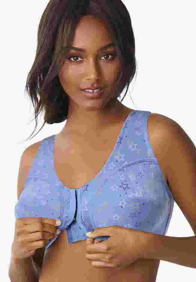 Cotton Front-Close Wireless Bra image number 7