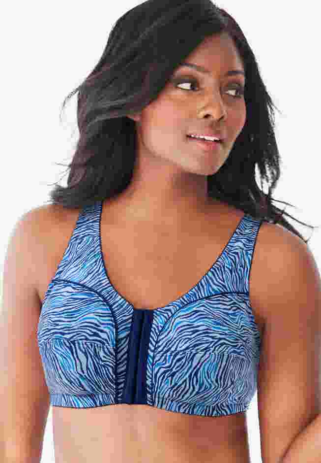 Cotton Front-Close Wireless Bra image number 10