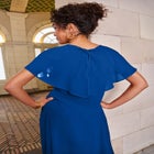 Georgette Fit-and-Flare Caplet Dress image number 1