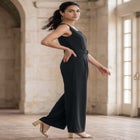 Sleeveless Wide-Leg Crepe Jumpsuit image number 1